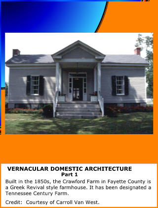 Vernacular Domestic Architecture